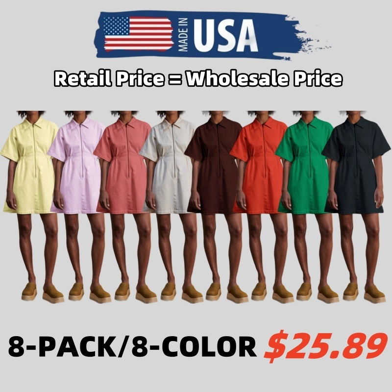 Women's Utility Cinched Zip Dress