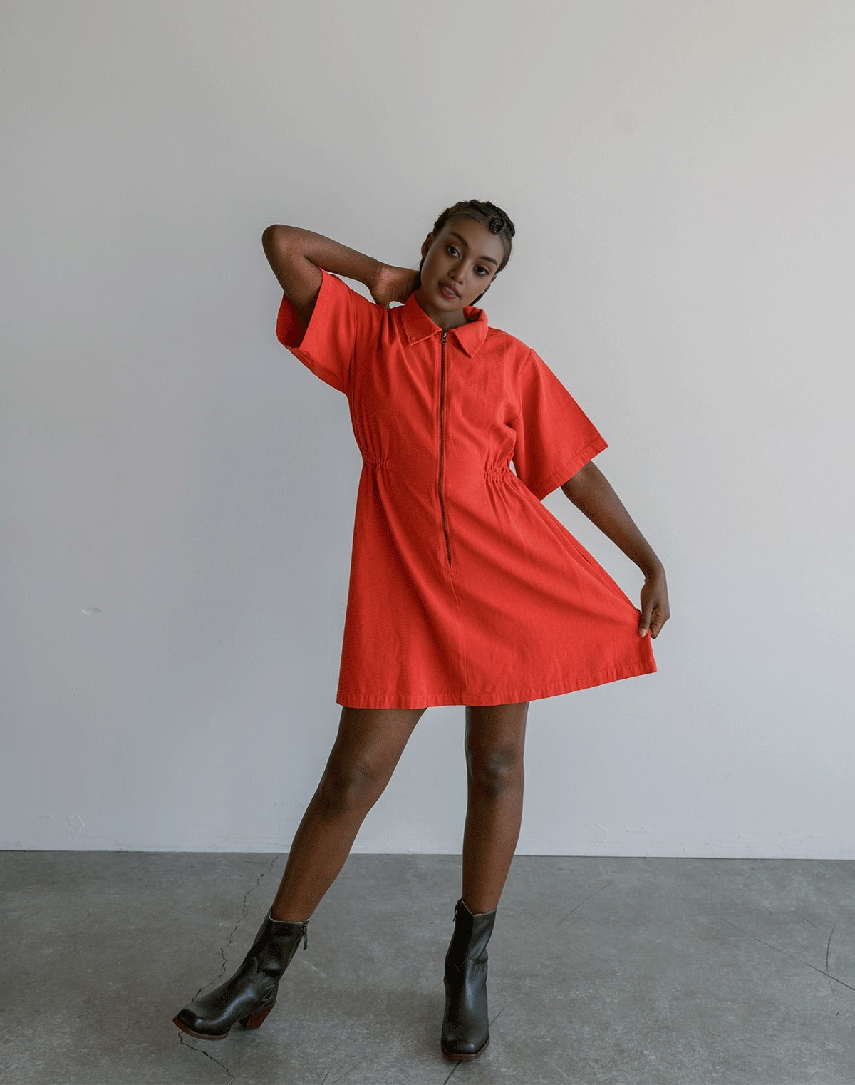 Women's Utility Cinched Zip Dress