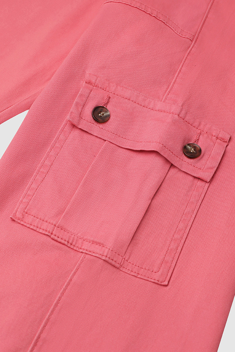 🔥Roll Tab Hem Multi Pocket Capri Mid Waist Cargo Pants🔥