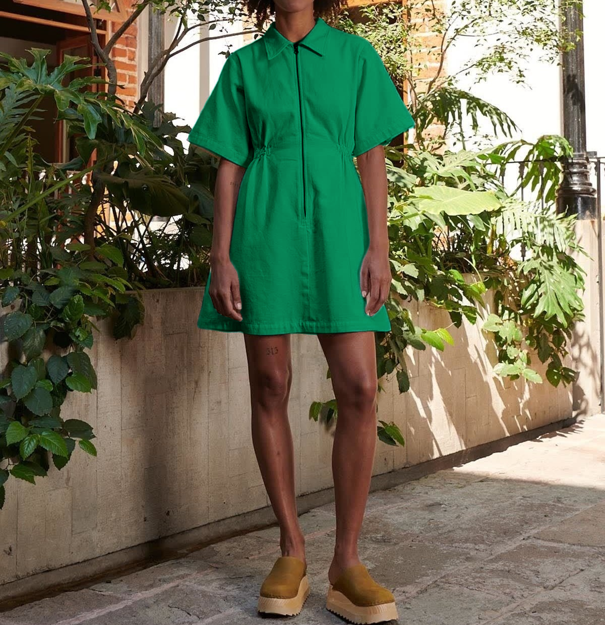 Women's Utility Cinched Zip Dress