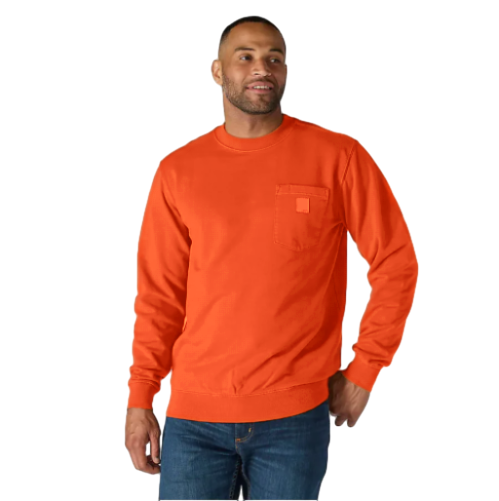 Men's crewneck sweatshirt – Loose Fit, Durable Cotton, Pocket Tee (Big & Tall Sizes Available)