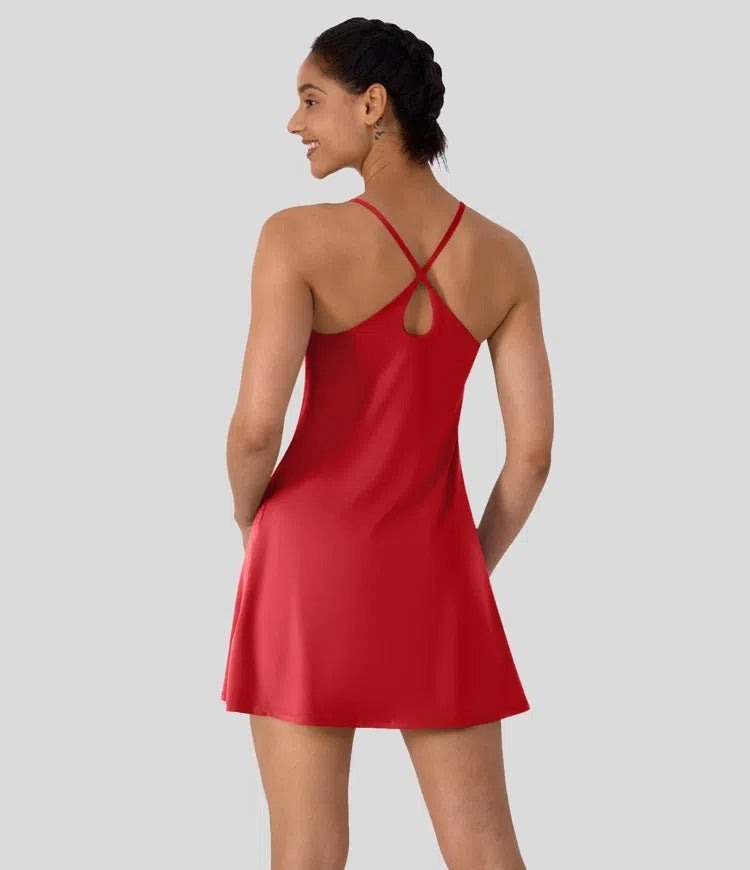 🔥70% OFF | Plush Backless Active Dress – Easy Peezy UPF50+ 👗 Multiple Colors!