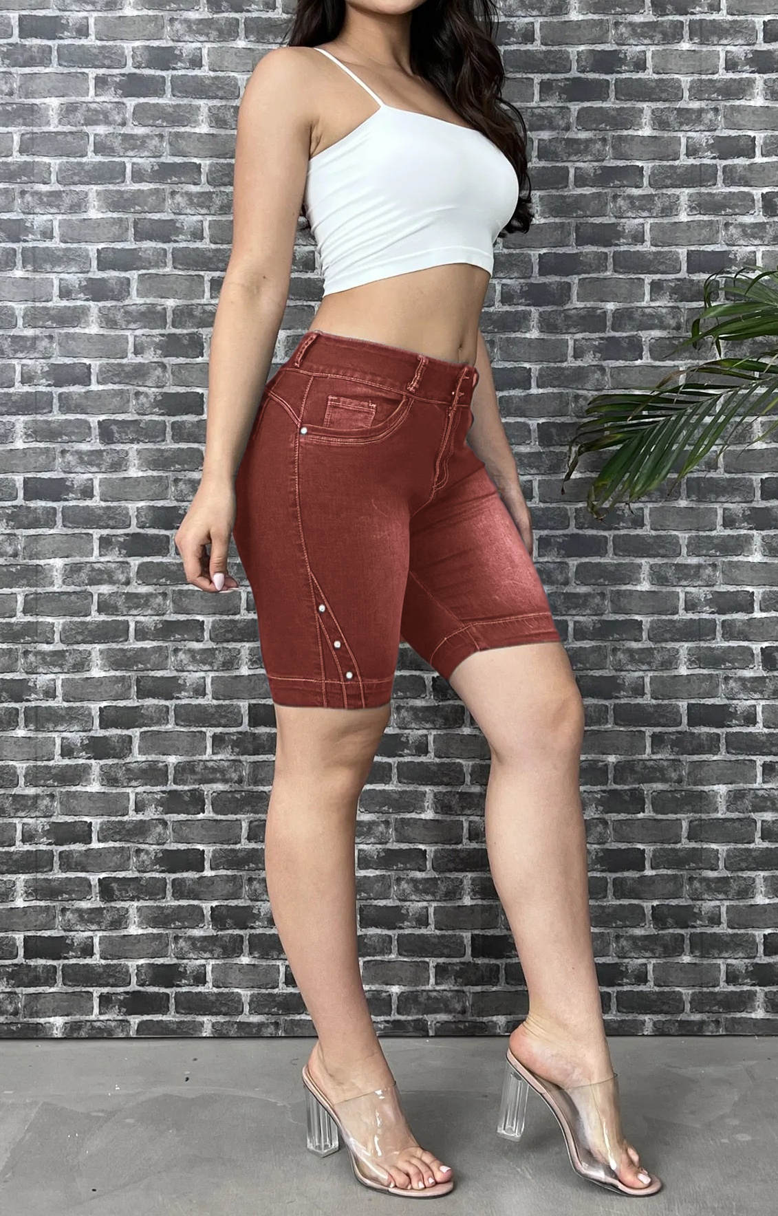 🔥LAST PROMO🔥Double Button High Rise Denim Shorts
