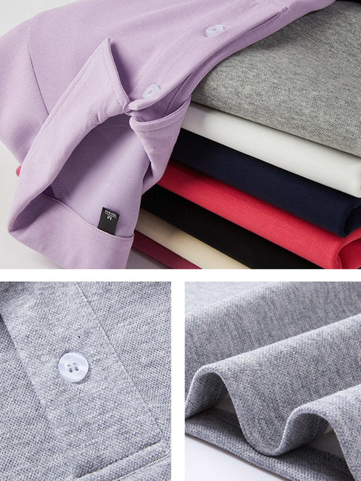 Men's Solid Color Comfortable Cotton Casual Daily Raglan Short-sleeved Polo Shirt