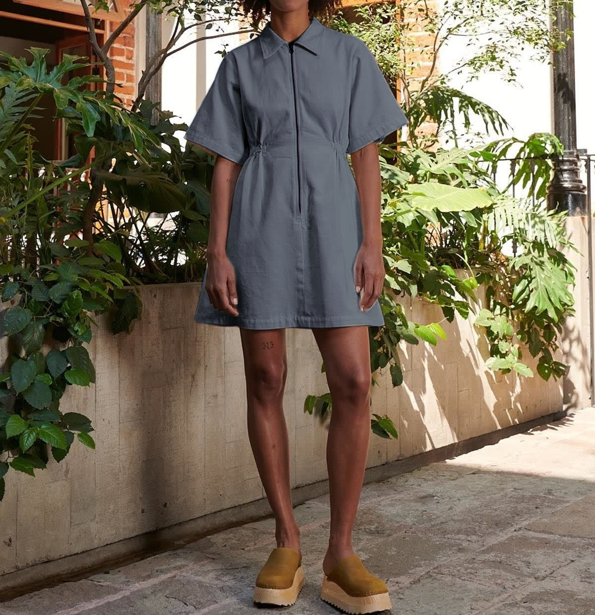 Women's Utility Cinched Zip Dress