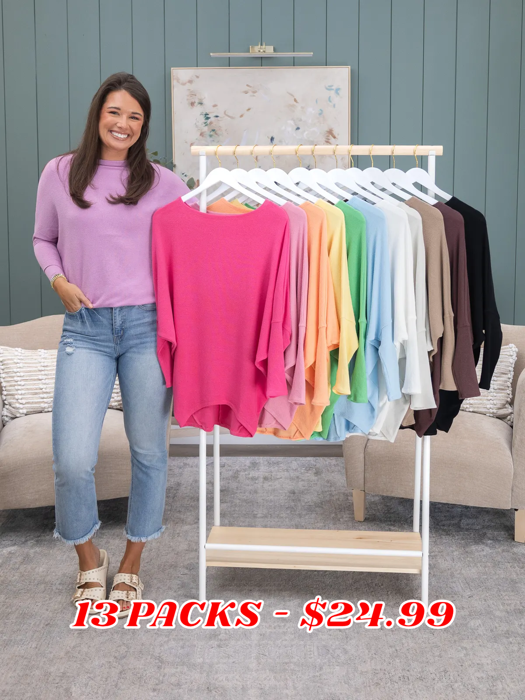 Charlotte Avery "Dreamy Knit" Boatneck Dolman Top