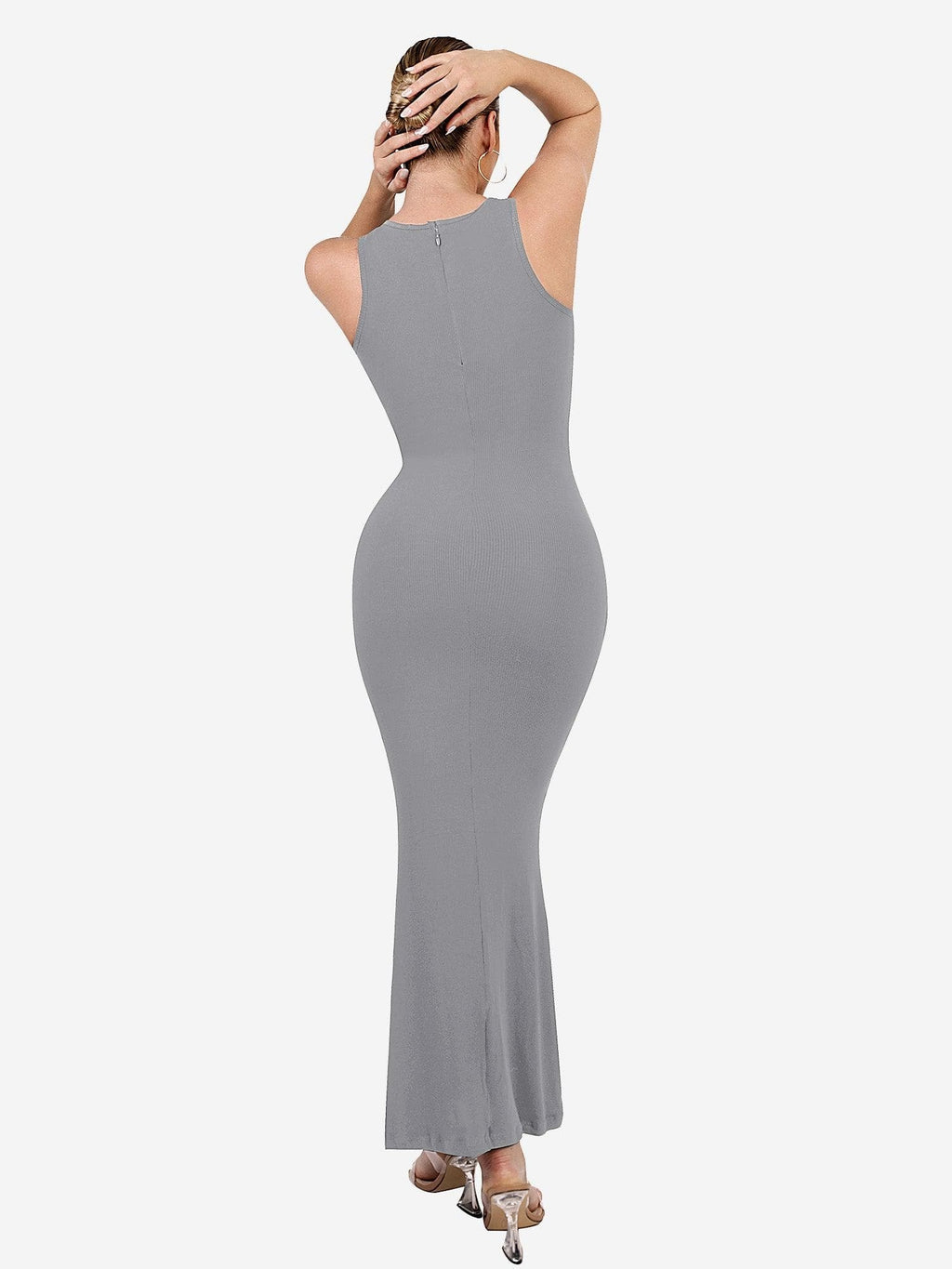 🔥Last day promotion!🔥Shapewear Modal Sleeveless Crew NeckMaxi Dress