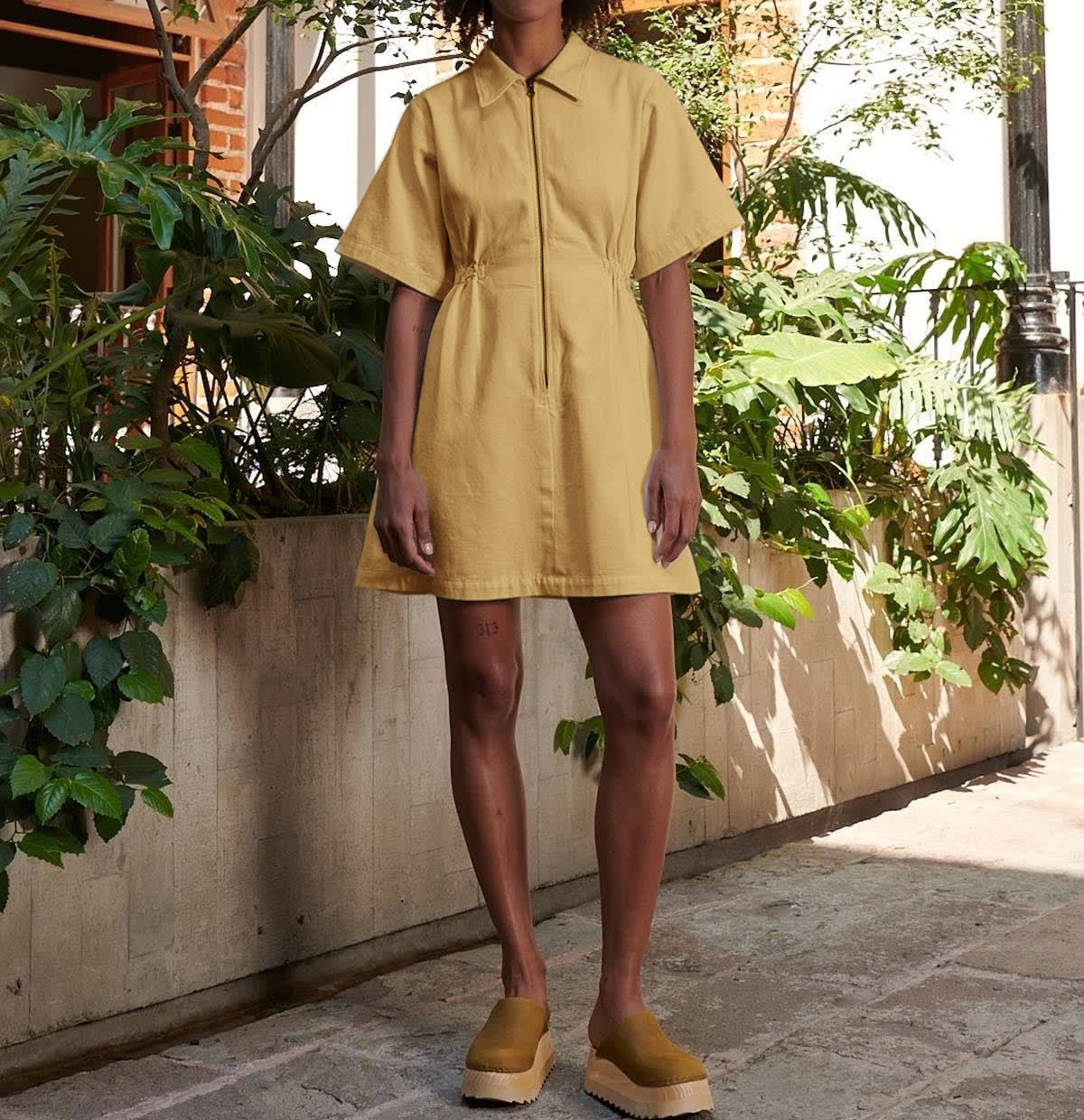 Women's Utility Cinched Zip Dress