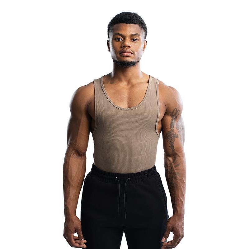 340gsm Men's with Classic Cotton Spandex Tank Top