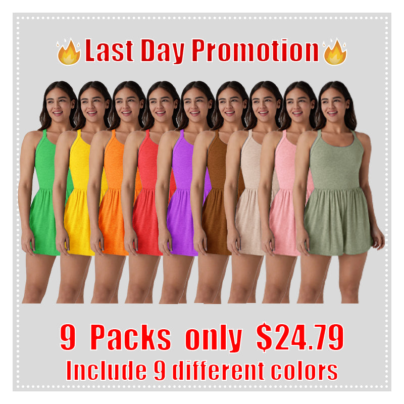 Backless Twisted Side Pocket 2-in-1 Resort Romper