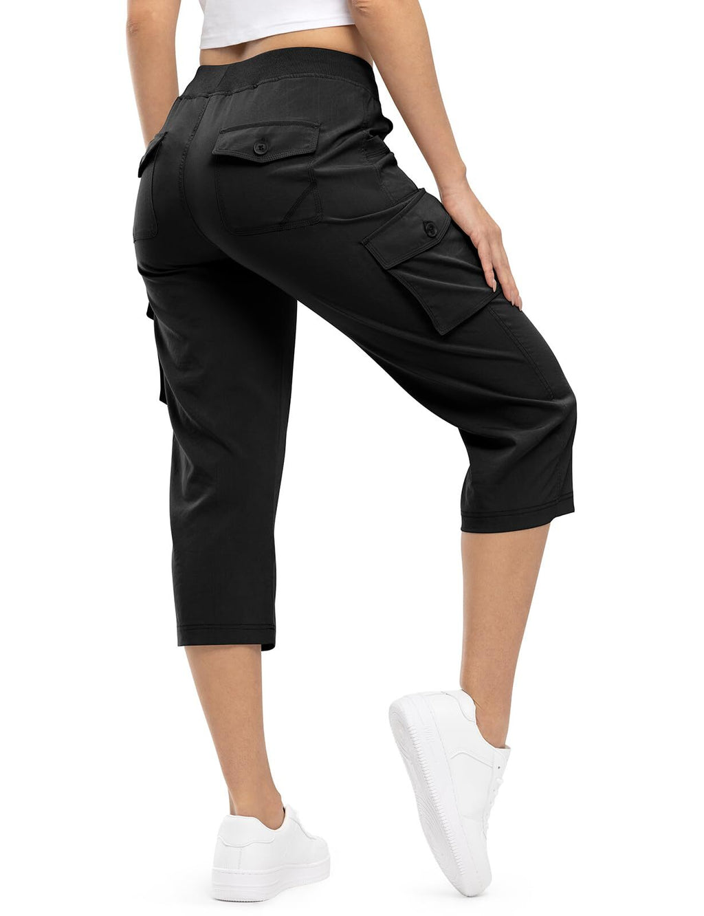 🔥Last day promotion!Women’s Loose Fit Lightweight Capri Cargo Pants – Casual 3/4 Trousers with 6 Pockets