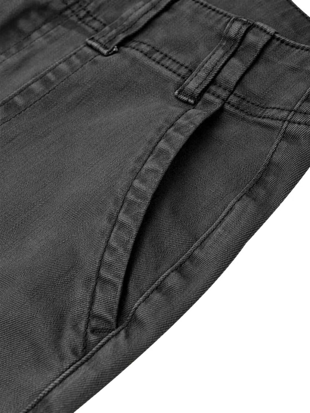 ⚡FINAL SALE⚡- Double Button Mid Waist Straight Leg Pants