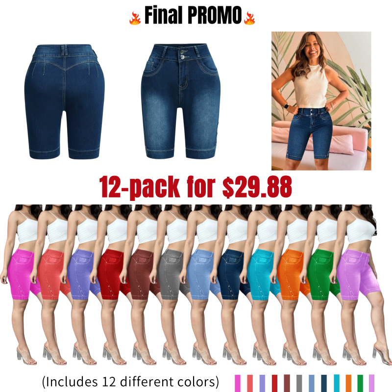 🔥LAST PROMO🔥Double Button High Rise Denim Shorts