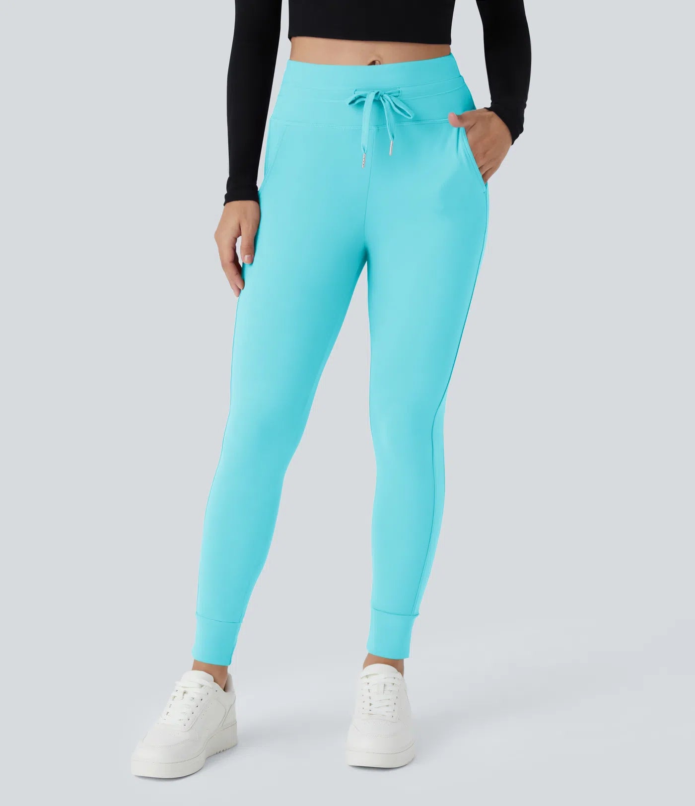 Women's High Waisted Yoga Pants with Pockets Stretchy Casual Sports Trousers