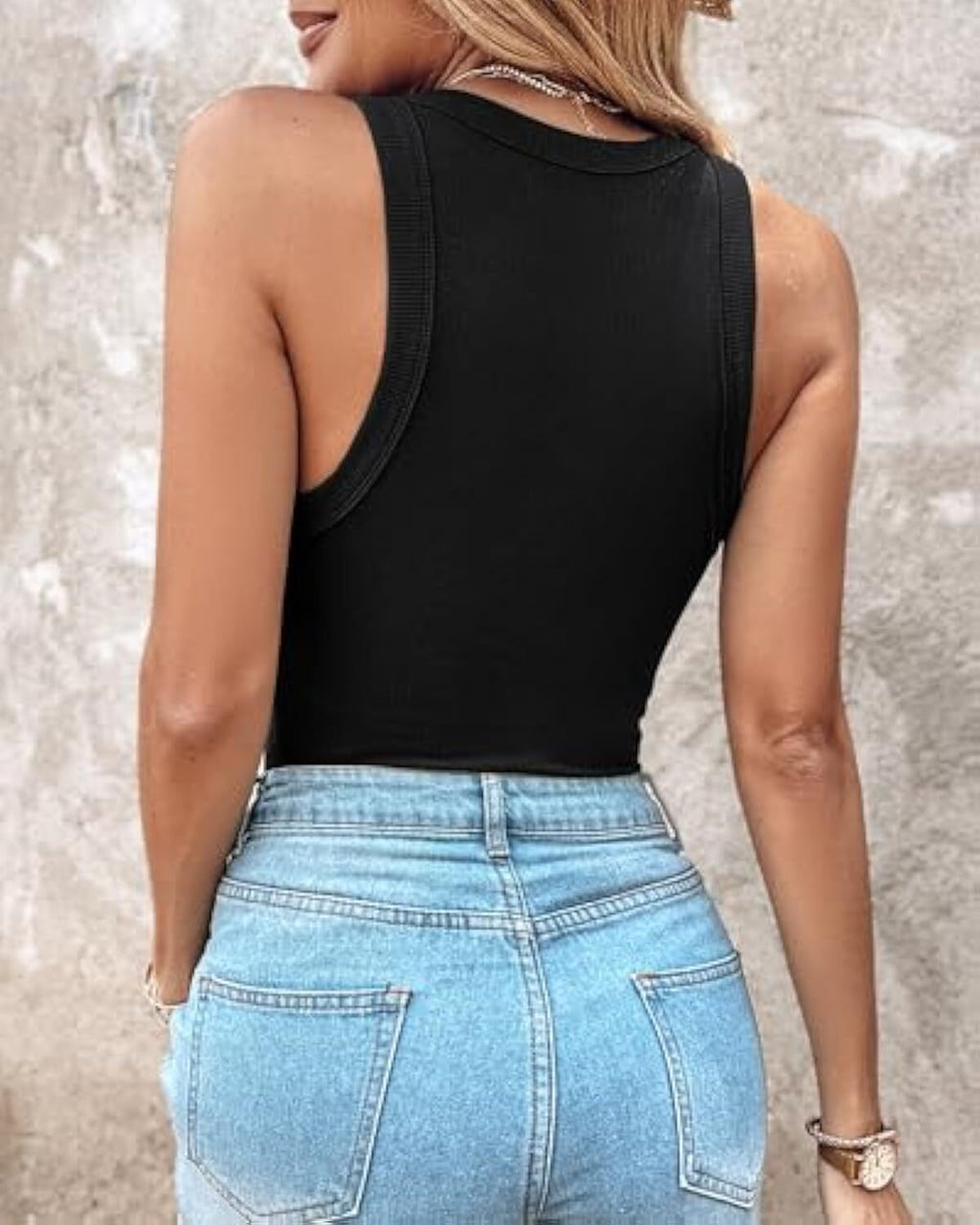 Women Built-in Bra Tank Tops Sleeveless Casual Shirts Racerback Ribbed Fitted Tank Tops