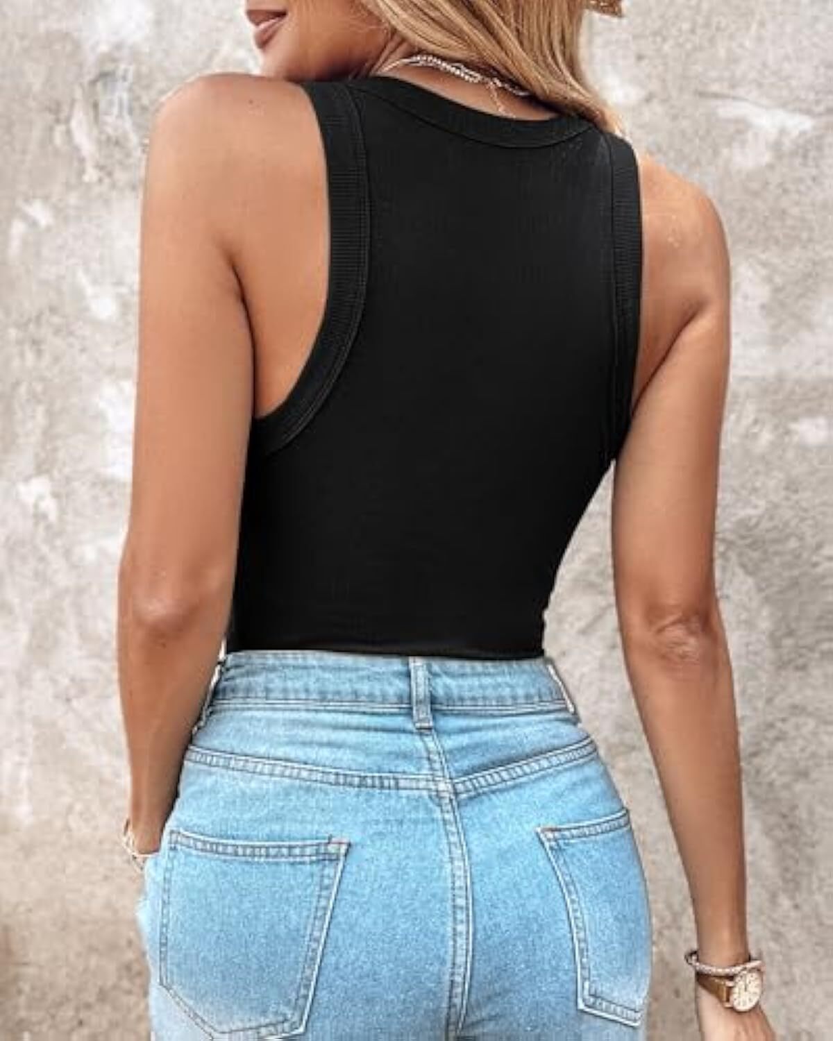 Women Built-in Bra Tank Tops Sleeveless Casual Shirts Racerback Ribbed Fitted Tank Tops