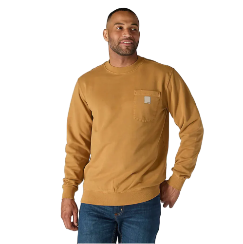 Men's crewneck sweatshirt – Loose Fit, Durable Cotton, Pocket Tee (Big & Tall Sizes Available)