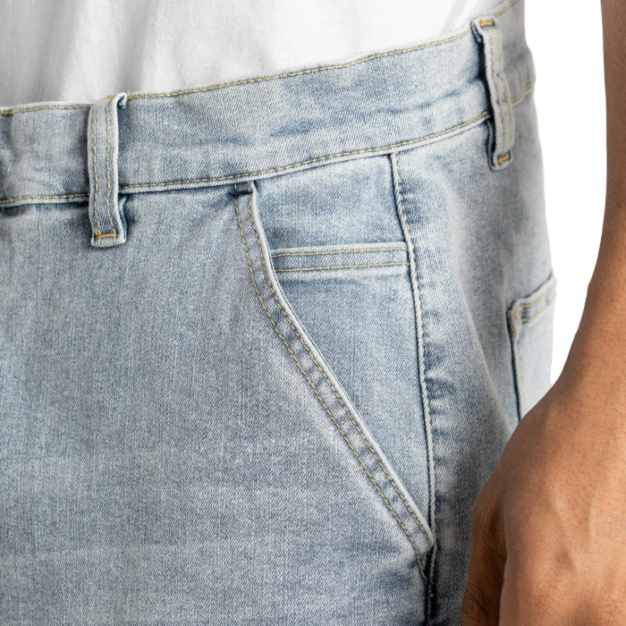 Men's Heavyweight Baggy Fit Denim Cargo Pant