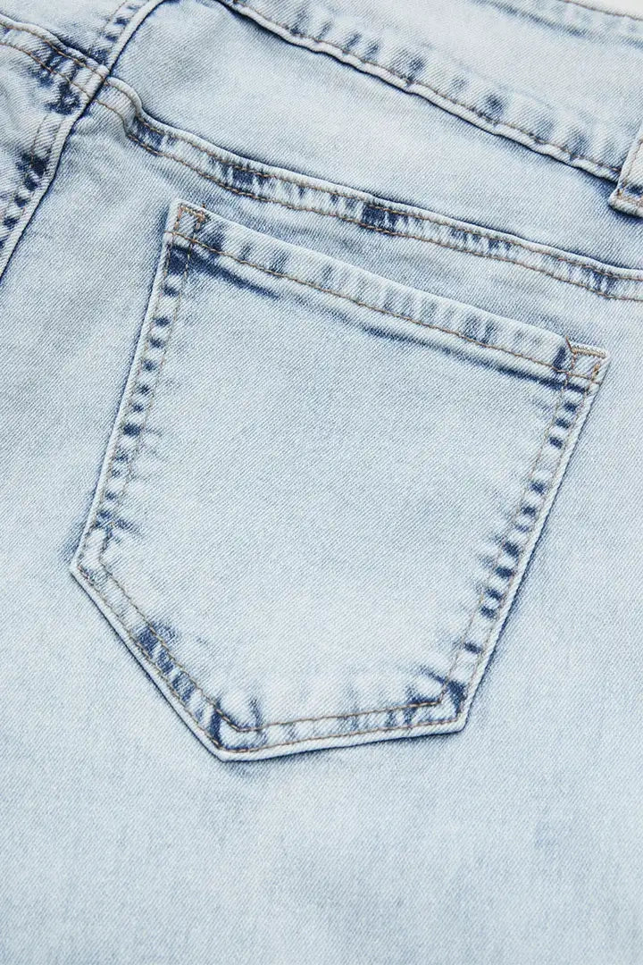 ⚡Last Chance Deal⚡- Multi Pocket Double Button Mid Rise Flare Cargo Jeans