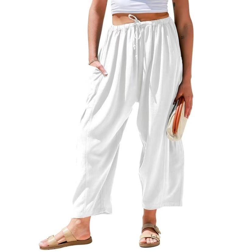 FINAL SALE⚡- Womens Linen Wide Leg Pants