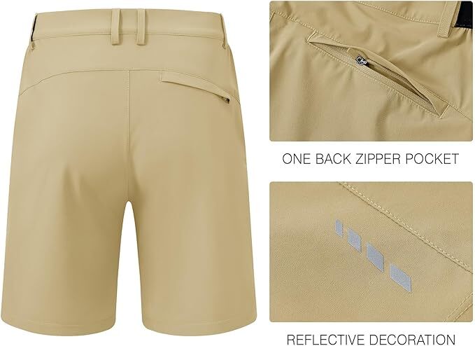 Men's Golf Work Shorts Stretch Waistband Dry Fit