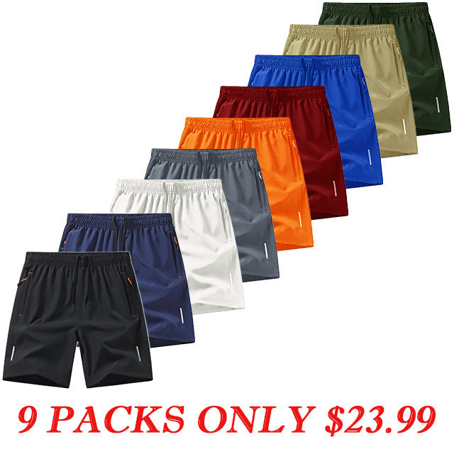 🔥9 Pack- Men's Quick Drying Breathable Shorts