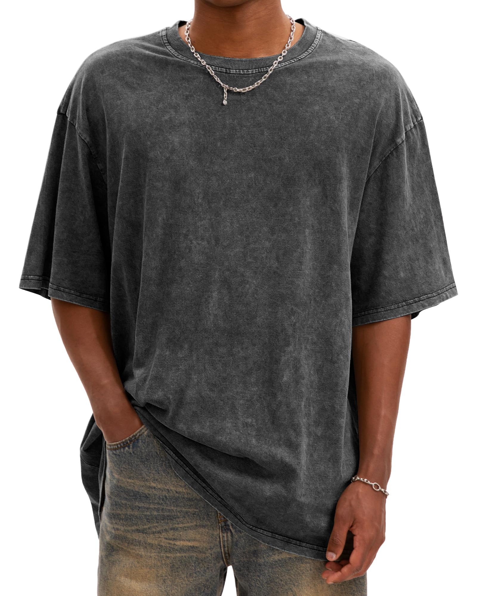 Men's Overized Acid Wash Tees