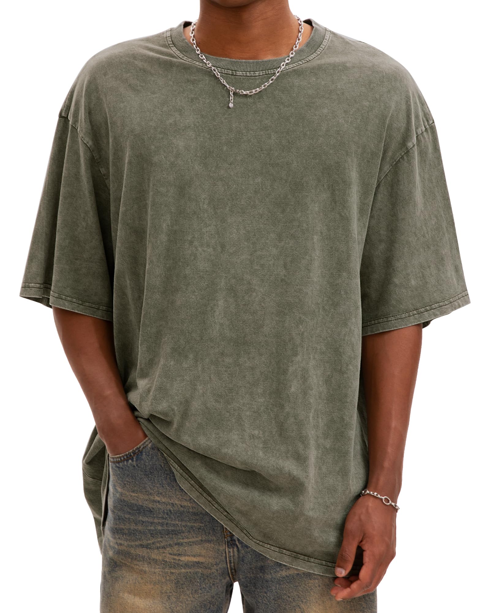 Men's Overized Acid Wash Tees