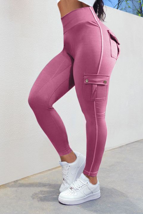 💕Solid Flap Pocket High Waist Sports Leggings