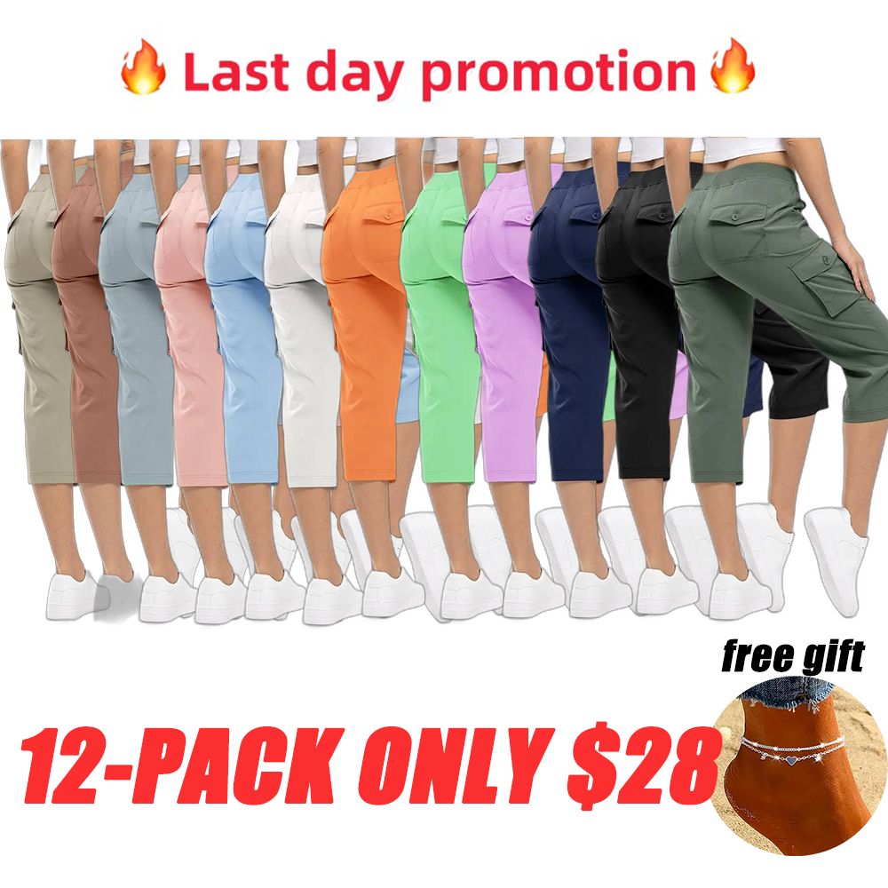⚡FINAL SALE⚡-Multi-Pocket Capri Cargo Pants