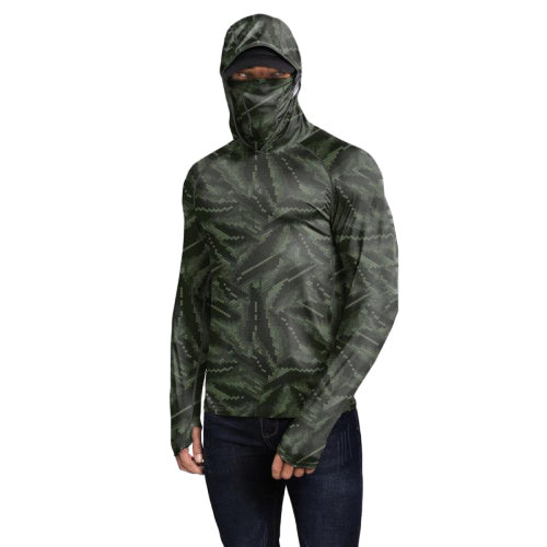 🔥Last day promotion!🔥Ultimate Sun Hoodie for Men – UPF 100+ UV Detection, Neck Gaiter, Thumbholes, Quick-Dry & Breathable Cooling Shirt