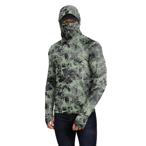 🔥Last day promotion!🔥Ultimate Sun Hoodie for Men – UPF 100+ UV Detection, Neck Gaiter, Thumbholes, Quick-Dry & Breathable Cooling Shirt