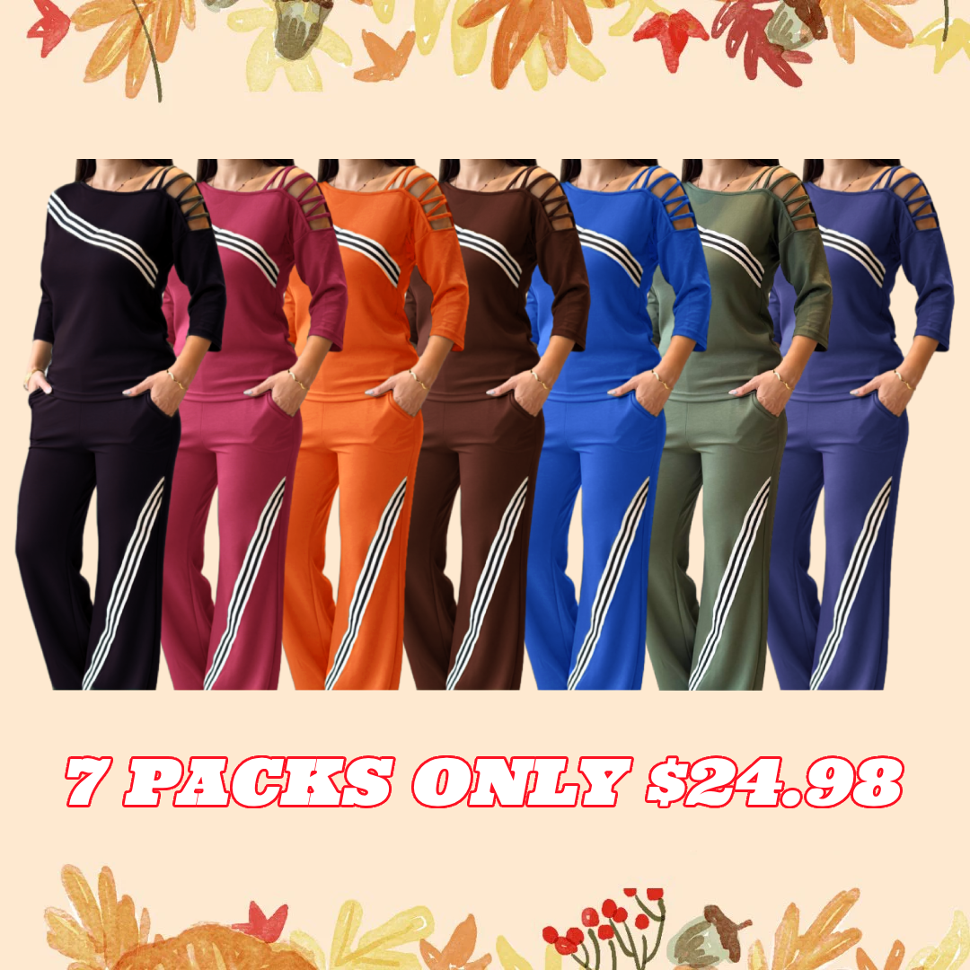 Women's Black Tracksuit with Shoulder Stripe and Ribbon Detail