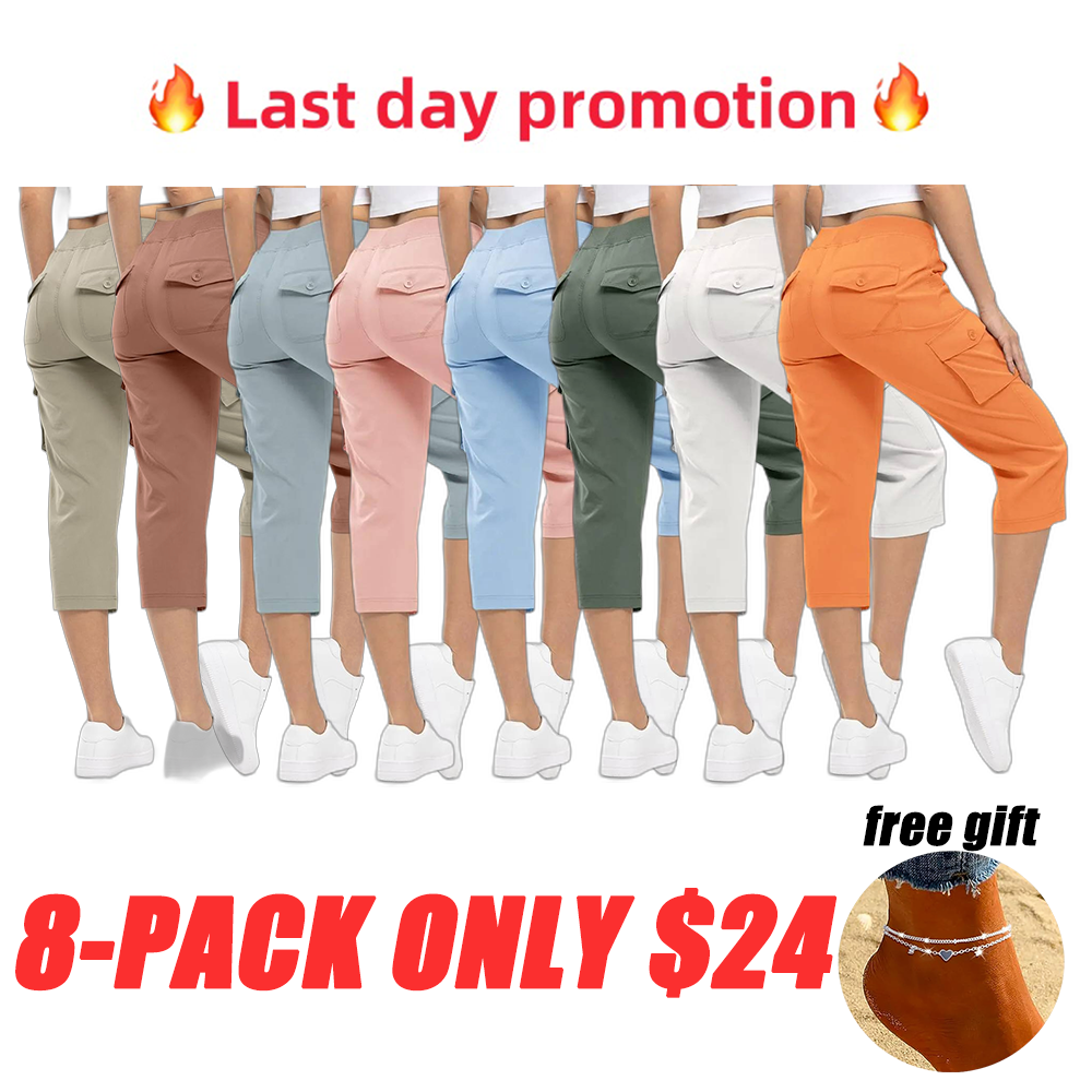 ⚡FINAL SALE⚡-Multi-Pocket Capri Cargo Pants