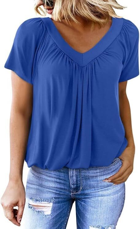 🔥FINAL SALE - Women's Casual Short Sleeve V Neck Basic T-shirts