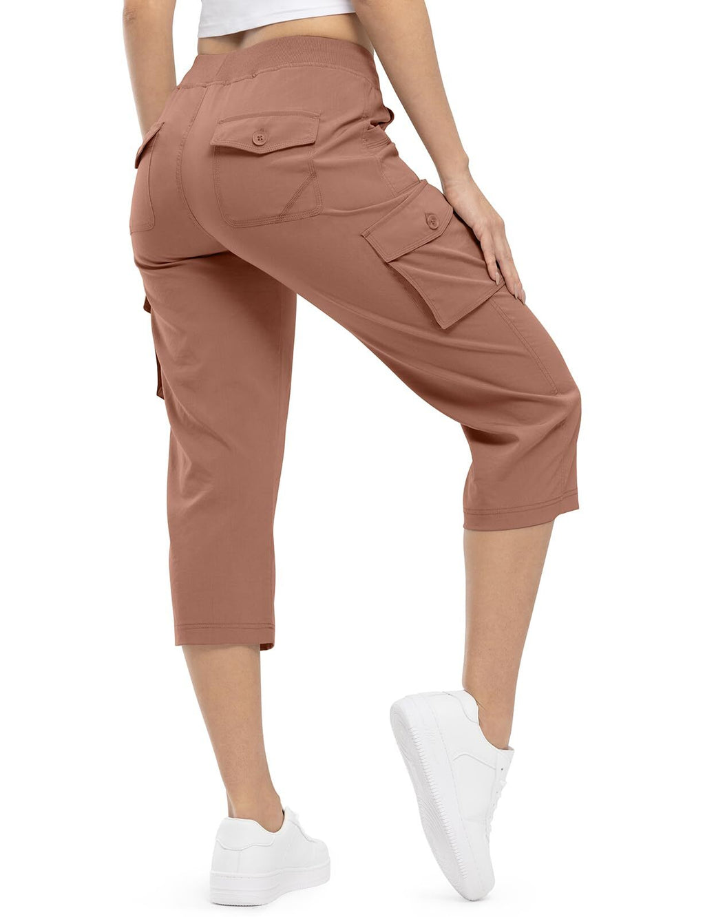 🔥Last day promotion!Women’s Loose Fit Lightweight Capri Cargo Pants – Casual 3/4 Trousers with 6 Pockets