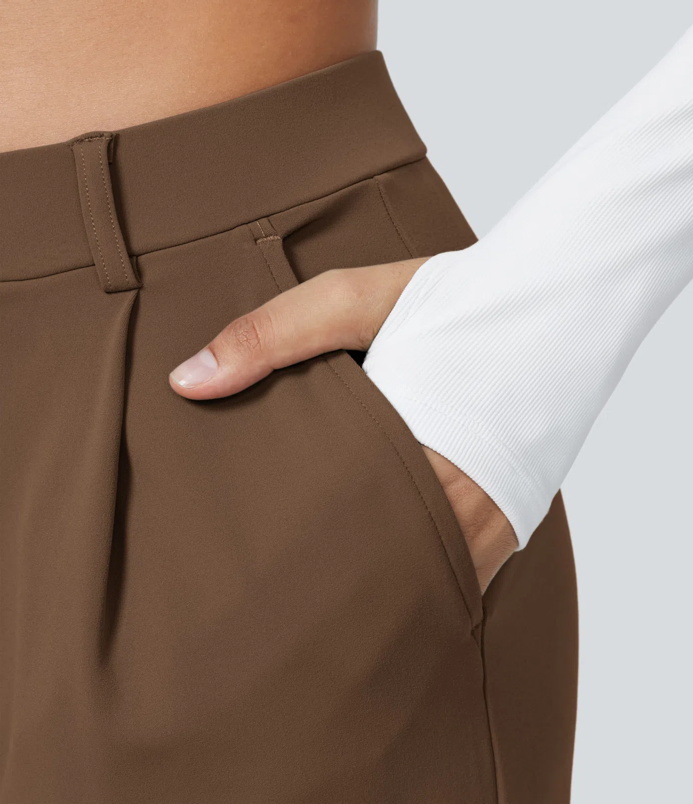 ⏰SEPTEMBER HOT-SALE!High Waisted Side Pocket Straight Leg Work Pants