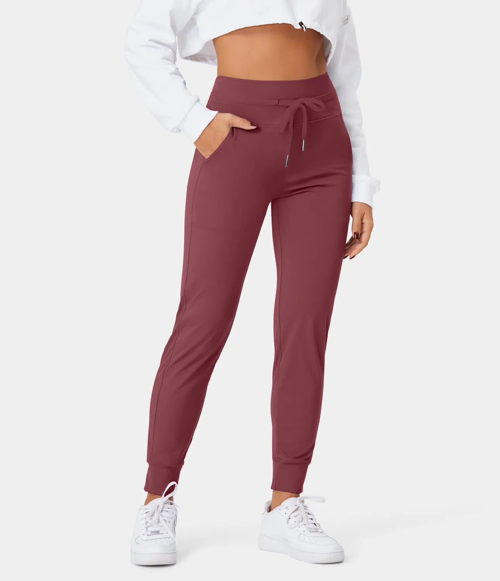 Women's High Waisted Yoga Pants with Pockets Stretchy Casual Sports Trousers