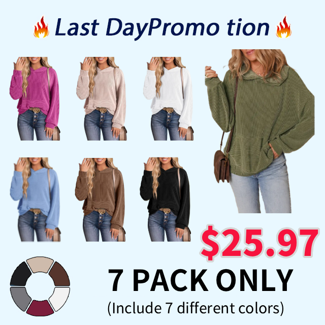 Women's Pullover Hoodies Sweatshirts Casual Loose Long Sleeve Ribbed Knit Shirts