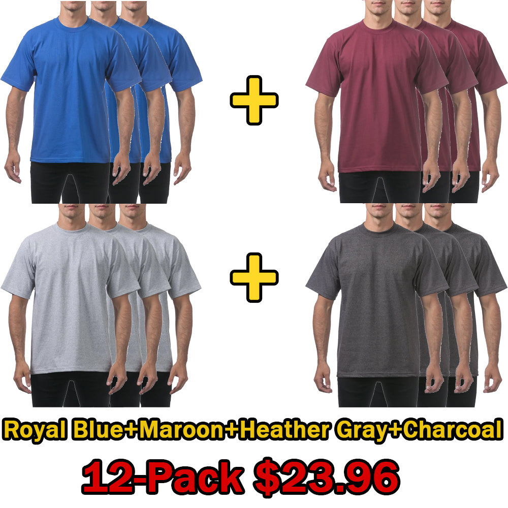 Men's Heavyweight Cotton Short Sleeve Crew Neck T-Shirt