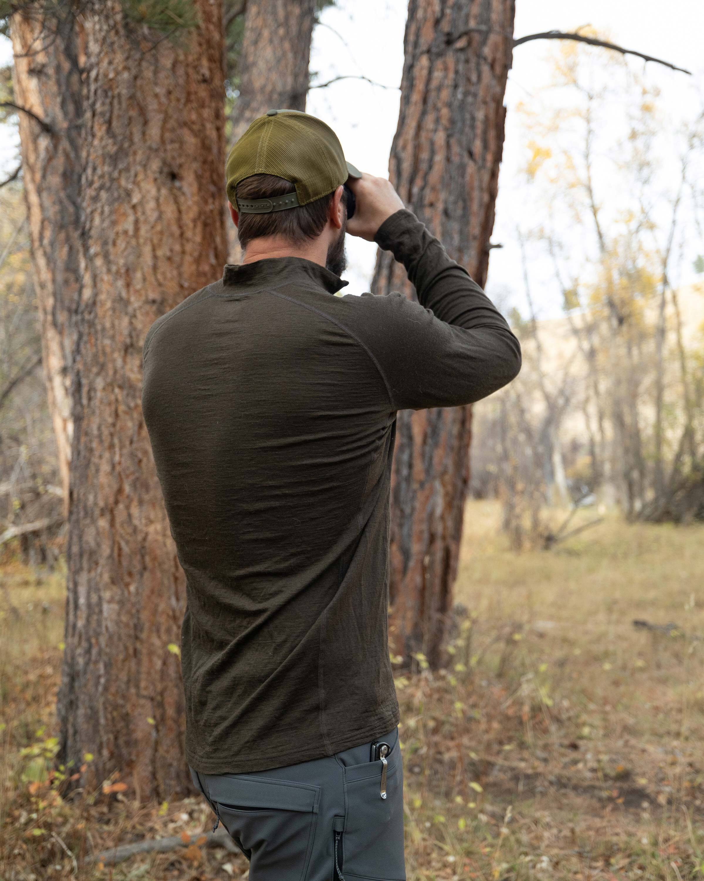UPF 50+ Sun Protection-Merino 145 Zip-T Hunting Shirt