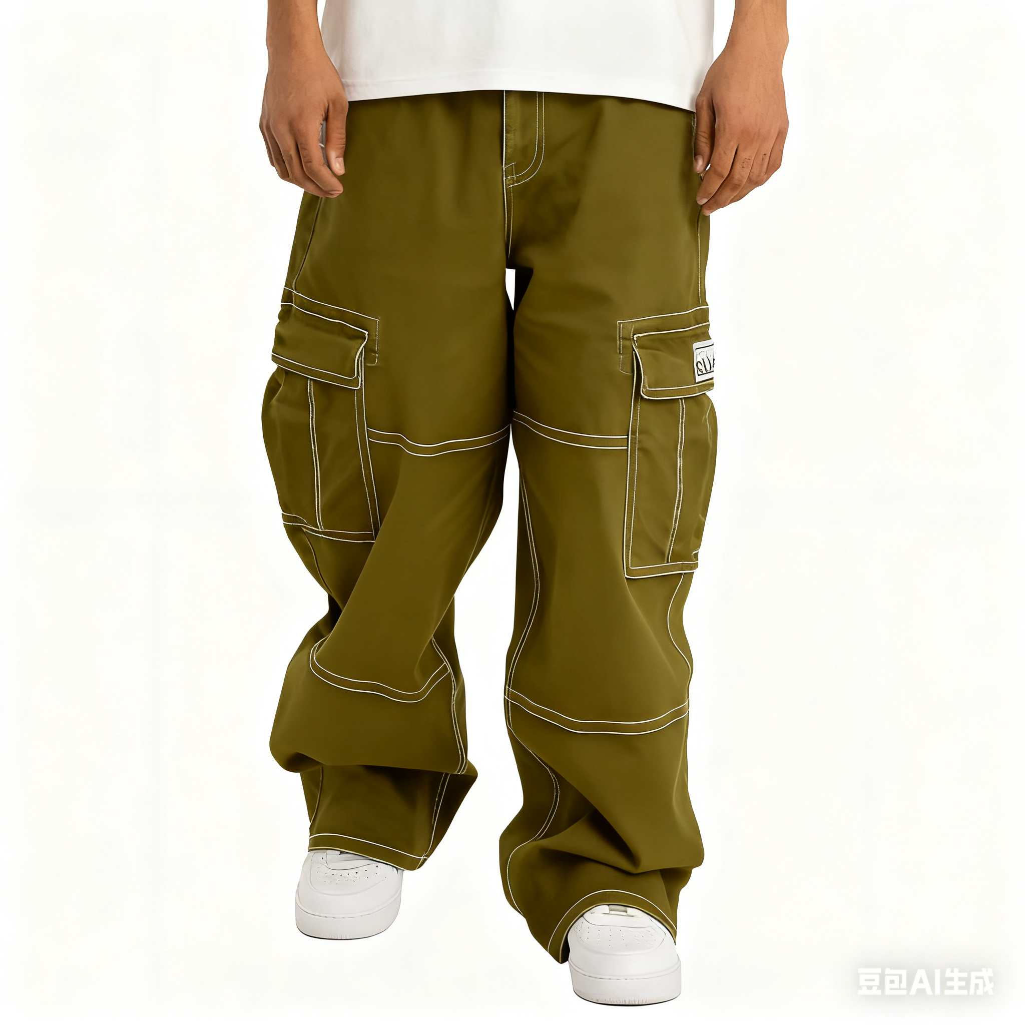 Men's Heavyweight Baggy Fit Denim Cargo Pant