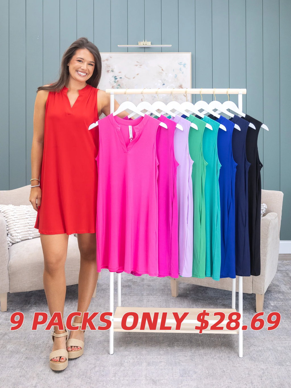 Bloomcin Wrinkle Free Sleeveless Shift Dress | S - 3X