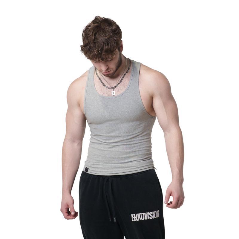 340gsm Men's with Classic Cotton Spandex Tank Top