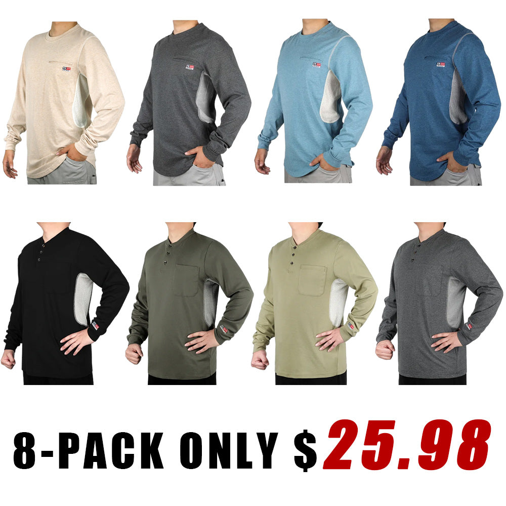 Buttonless/Button Pullover T-Shirts/Breathable Vented Design