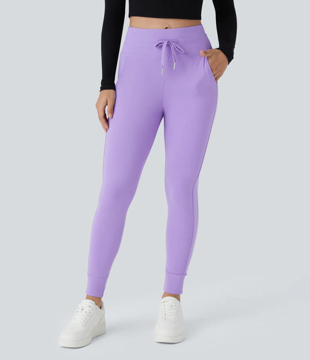 Women's High Waisted Yoga Pants with Pockets Stretchy Casual Sports Trousers