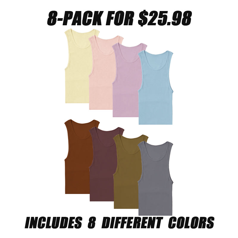 Cotton Spandex 340gsm Sleeveless Shirt Classic Vest Men Shirt Classic Design Fitness Wear Sportswear