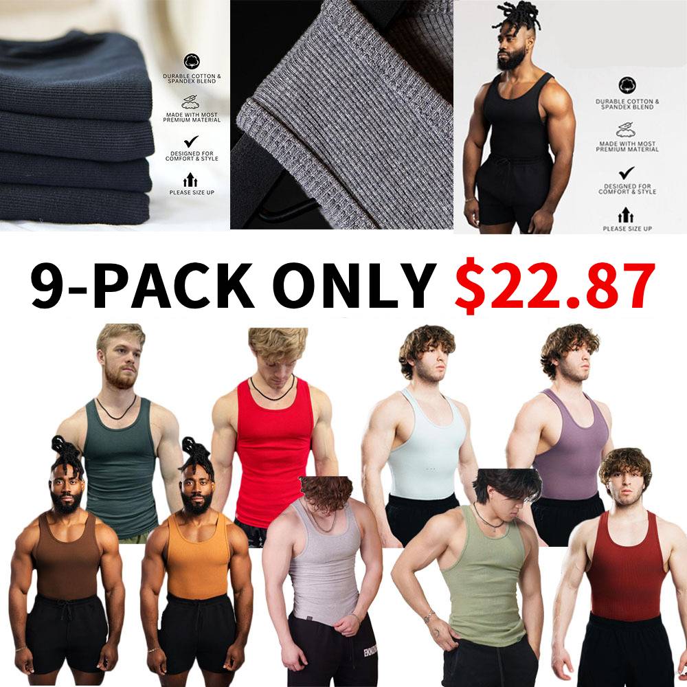 340gsm Men's with Classic Cotton Spandex Tank Top
