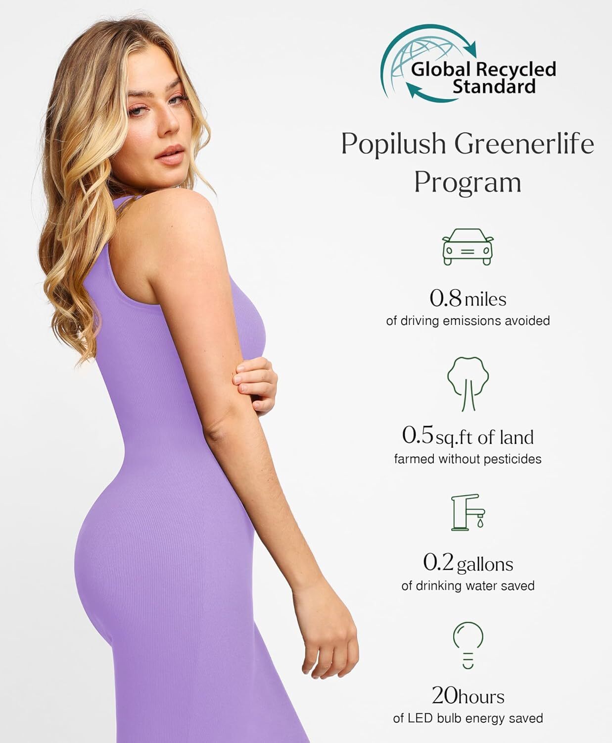 🔥Last day promotion!🔥Shapewear Modal Sleeveless Crew NeckMaxi Dress