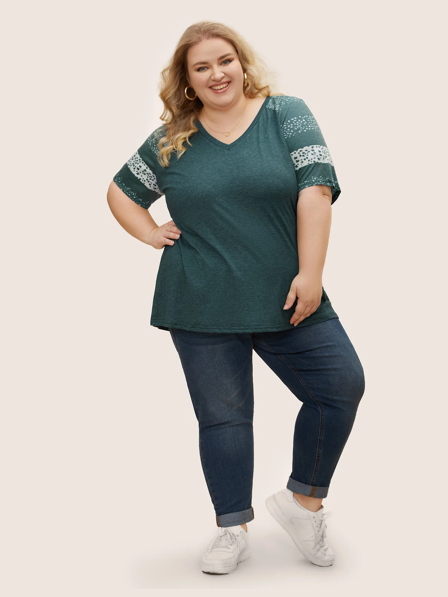 13-pack of Loose-fitting cotton sport T-Shirts with a Variety of Colorblock Prints